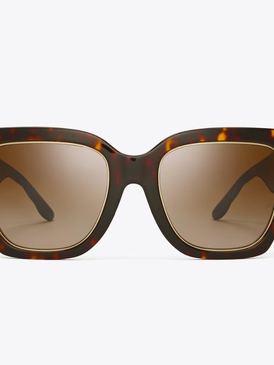 Tory Burch Kira Tortoise Square Sunglasses main image 6